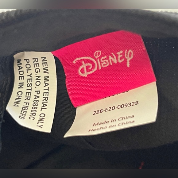 Disney Minnie Mouse Hat Girls OS Corduroy Black/Red/White Adjustable Embroidery - Picture 11 of 11